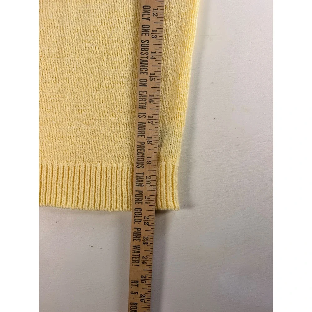 Marled Reunited Clothing Sweater Top Women Small Yellow Modern Boat Neck Knit